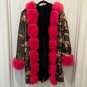 Faux Fur Camo Jacket